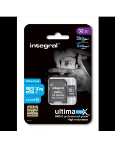 Spominska kartica Micro SDHC 32GB Integral (INMSDH32G-280/240U2) UHS-II V90