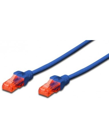 UTP priključni kabel C6 RJ45 0,25m, moder, Digitus DK-1617-0025/B