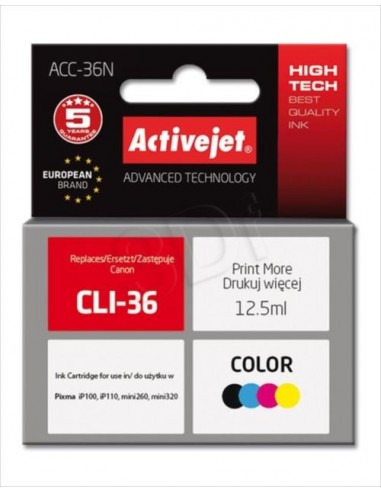 ActiveJet kartuša Canon CLI-36 barvna za iP100