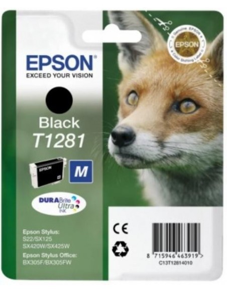 Epson kartuša T1281 črna za Stylus S22/SX125/ SX425W/BX305F