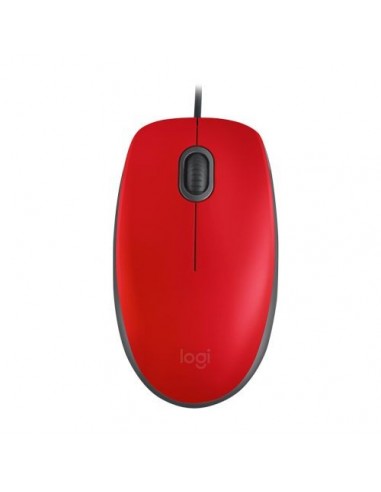 Miška Logitech M110 Silent (910-005489), rdeča, USB