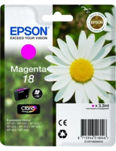 Epson kartuša T1803 Magenta za XP-30/102/202/205/302/305/402/405 (180 str.)