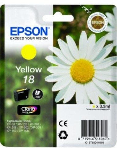 Epson kartuša T1804 Yellow za XP-30/102/202/205/302/305/402/405 (180 str.)