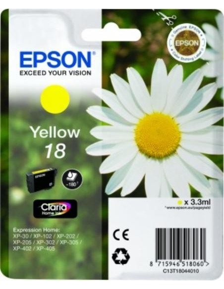 Epson kartuša T1804 Yellow za XP-30/102/202/205/302/305/402/405 (180 str.)