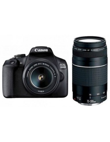 Fotoaparat Canon EOS 2000D z objektivom EFS18-55IS + 75-300 (2728C031AA)