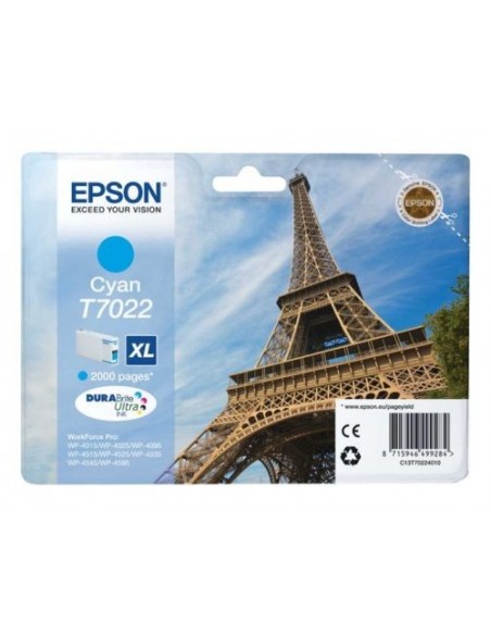 Epson kartuša T7022 XL Cyan za WP-4015 (2.000 str.)