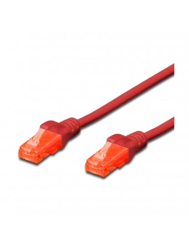 UTP priključni kabel C6 RJ45 3m, rdeč, Digitus DK-1617-030/R