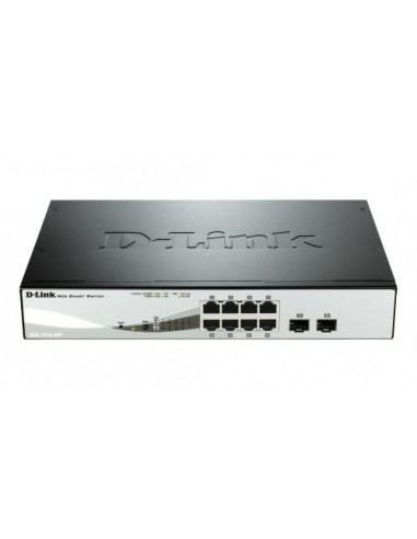 Switch D-Link DGS-1210-08P, 8port 10/100/1000Mbps + 2x SFP, PoE
