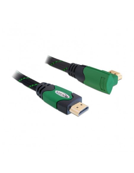 Kabel HDMI 1m Delock 82951, kotni, zelen