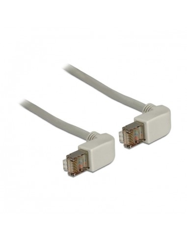 SFTP priključni kabel C6 RJ45 0.55m, siv, kotni, Delock