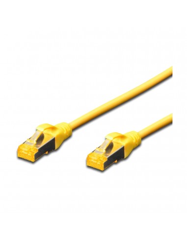 SFTP priključni kabel C6a RJ45 0.5m, rumer, Digitus LSOH
