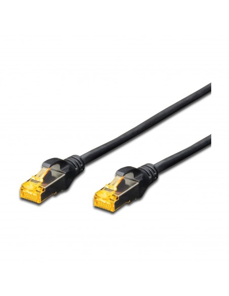 Priključni kabel SFTP C6a RJ45 0.5m, črn, Digitus LSOH