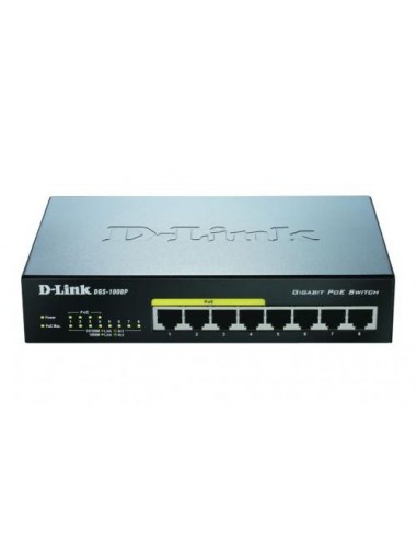 Switch D-Link DGS-1008P, 8port 10/100/1000Mbps, PoE