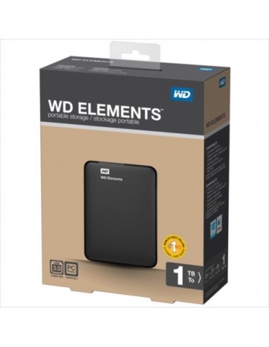 Zunanji disk WD Elements WDBUZG0010BBK 2.5" 1TB, USB3.0, črn