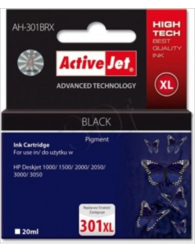 ActiveJet kartuša HP 301XL CH563 črna za DJ 1050/2050 (20ml)