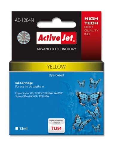 ActiveJet kartuša Epson T1284 yallow za Stylus S22/SX125/ SX425W/BX305F