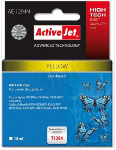 ActiveJet kartuša Epson T1294 yellow za Stylus SX425W/SX525WD/BX305F