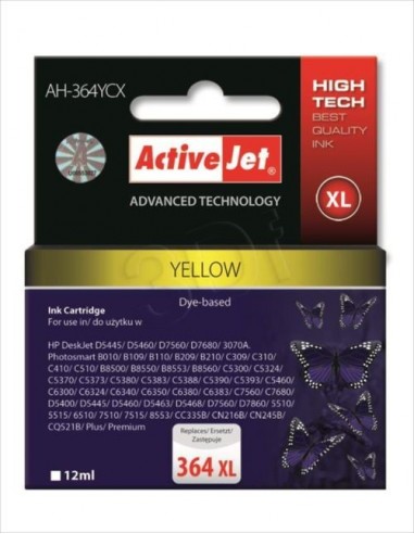 ActiveJet kartuša HP 364XL yellow za Photosmart D5460, C5380, C6380, B8550
