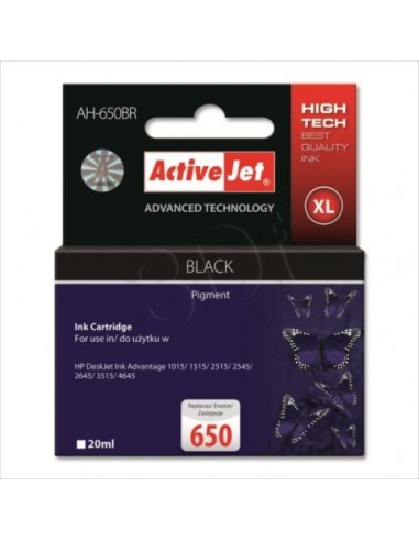 ActiveJet kartuša HP 650 črna za DJ Ink Advantage 2515 (CZ101AE)