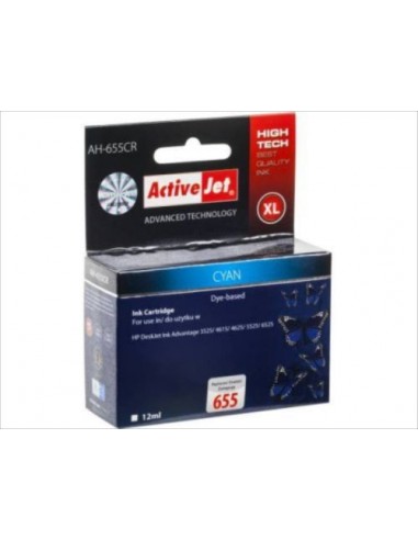 ActiveJet kartuša HP 655 cyan za DJ Ink Advantage 3525/4615/4625/5525/6525 (CZ109AE)