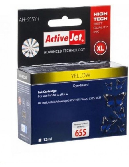 ActiveJet kartuša HP 655 yellow za DJ Ink Advantage 3525/4615/4625/5525/6525 (CZ109AE)