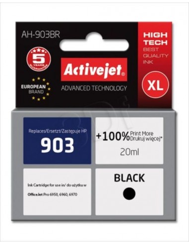 ActiveJet kartuša HP 903 črna za OJ 6950/6960/6970, PS Pro 6868 (T6L99AE)