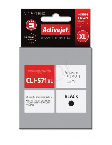 ActiveJet kartuša Canon CLI-571BkXL črna za Pixma MG5750