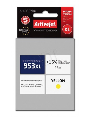 ActiveJet kartuša HP 953XL F6U18AE yellow za OJ Pro 8210/8218/8710/8715/8718/8719/8720/8725/8740
