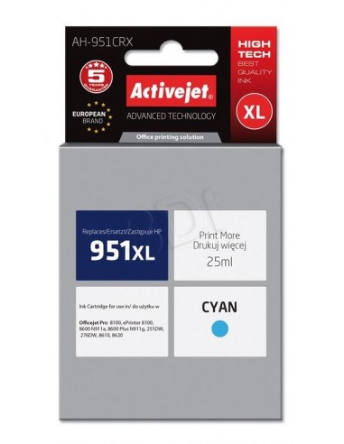ActiveJet kartuša HP 951XL CN046AE cyan za OJ Pro 8100e