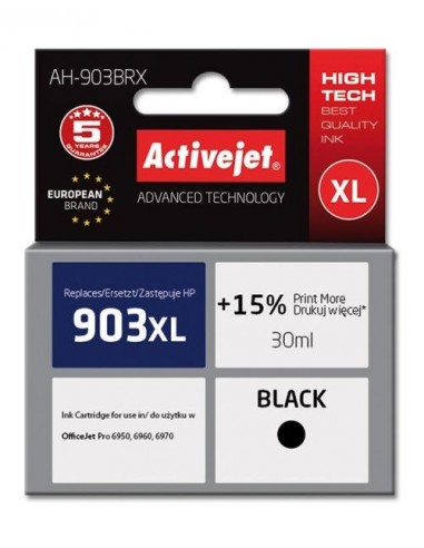 ActiveJet kartuša HP 903XL črna za OJ 6950/6960/6970, PS Pro 6868 (T6M15AE)
