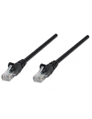 UTP priključni kabel C5e RJ45 0.5m, črn, Intellinet 318143