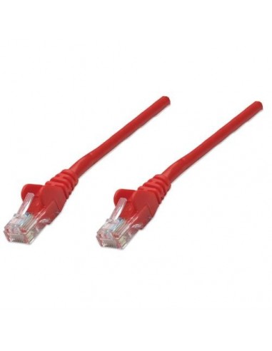 UTP priključni kabel C5e RJ45 0.5m, rdeč, Intellinet 318198