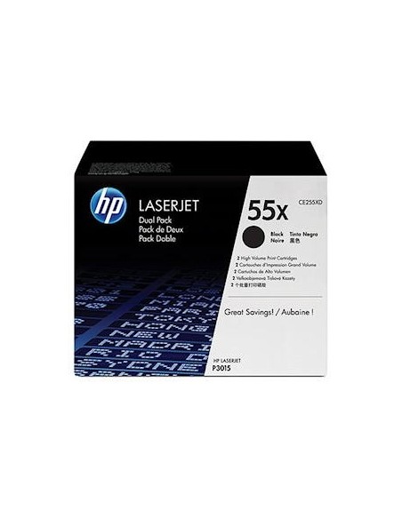 HP komplet tonerjev 2x CE255X za P3015/P3015D/P3015DN/P3015X (2x 12.500 str.)