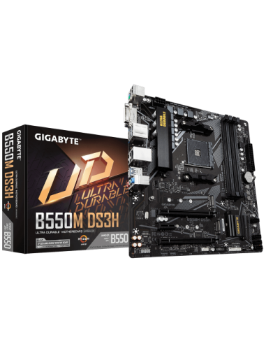 Osnovna plošča Gigabyte B550M DS3H, DDR4, SATA3, USB3.2Gen1, HDMI, AM4 mATX