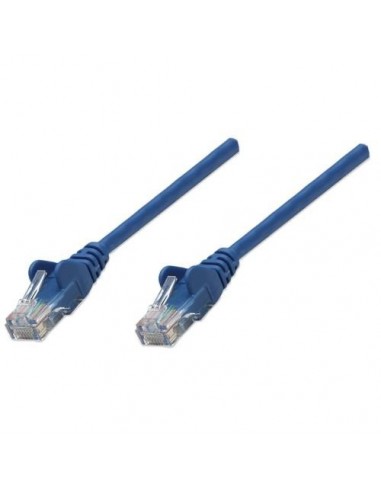 UTP priključni kabel C5e RJ45 1.5m, moder, Intellinet 338400