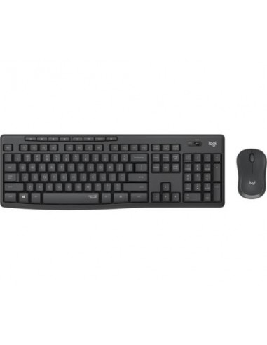 Tipkovnica + miška Logitech MK295 (920-009809) Silent Wireless Combo, grafitna, SLO