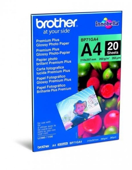 Papir Brother BP71GA4 Glossy Photo Paper (20 listov A4, 260 g/m2)