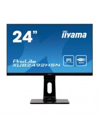Monitor IIYAMA 23.8"/60.5cm XUB2492HSN-B1, HDMI/DP, 1920x1080@60Hz, 1.000:1, 250 cd/m2, 4ms, 2x2W zvočniki, USB, črn