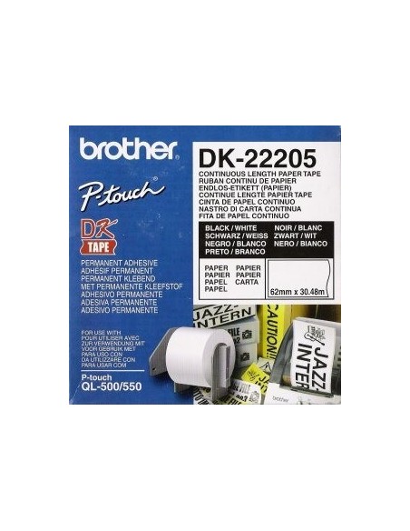 Brother termalne nalepke DK-22205 62mmx30,48m za QL-500/550/650
