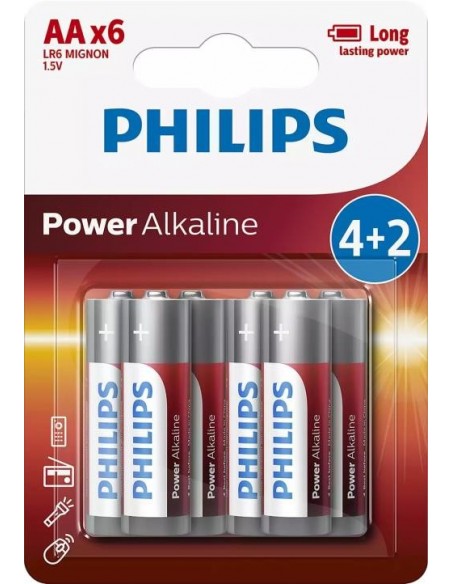 Baterija Philips 1.5V AA LR06 4x (LR6P6BP/10)