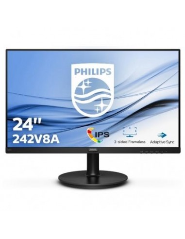 Monitor Philips 23.6"/60cm 242V8A, DP/VGA/HDMI, 1920x1080, 250cd/m2, 1.000:1, 4ms