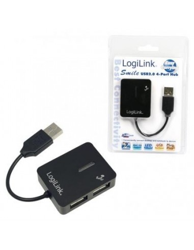 USB 2.0 Hub LogiLink SMILE (UA0139) črn