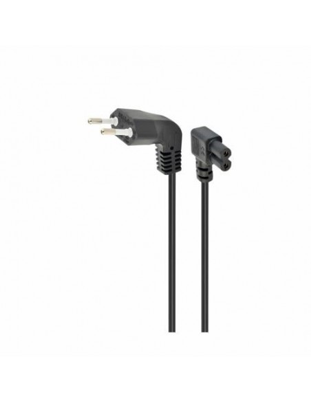 Napajalni kabel 220V 1m C7 bipolar, kotni, Gembird PC-184L