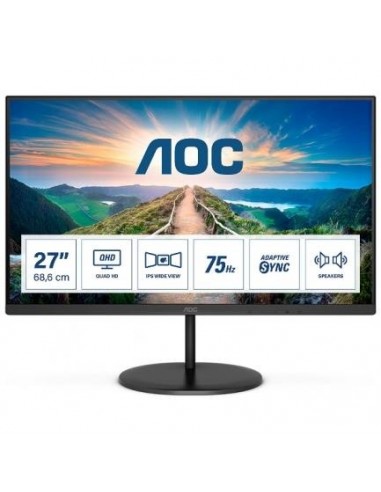 Monitor AOC 27"/68cm Q27V4EA, DP/HDMI, 2560x1440, 1.000:1, 250 cd/m2, 4ms