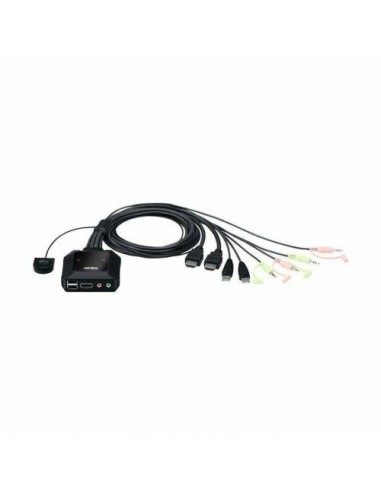 KVM preklopnik Aten CS22H, 2/1 mini 4K HDMI/USB/AVDIO s kabli