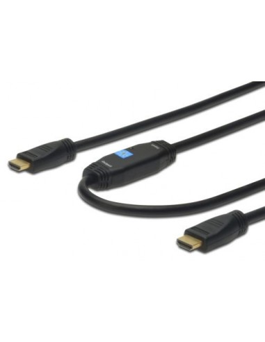 Kabel HDMI z LAN M/M 15m z ojačevalcem, Digitus AK-330118-150-S