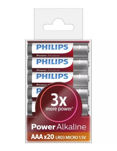 Baterija alkalna Philips 1,5V AA LR03 20x (LR03P20T/10)