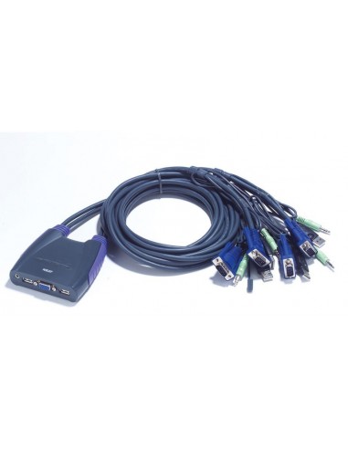 KVM preklopnik Aten CS64US, 4/1 VGA/USB/Avdio s kabli