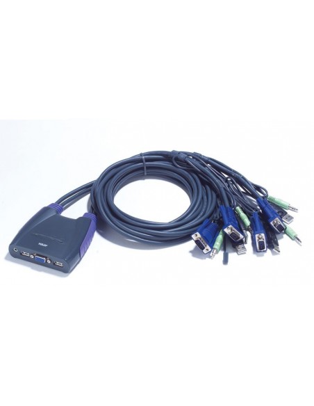 KVM preklopnik Aten CS64US, 4/1 VGA/USB/Avdio s kabli