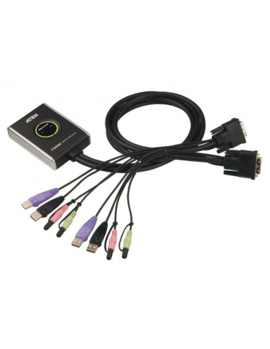 KVM preklopnik Aten CS682, 2/1 DVI/USB/Avdio s kabli